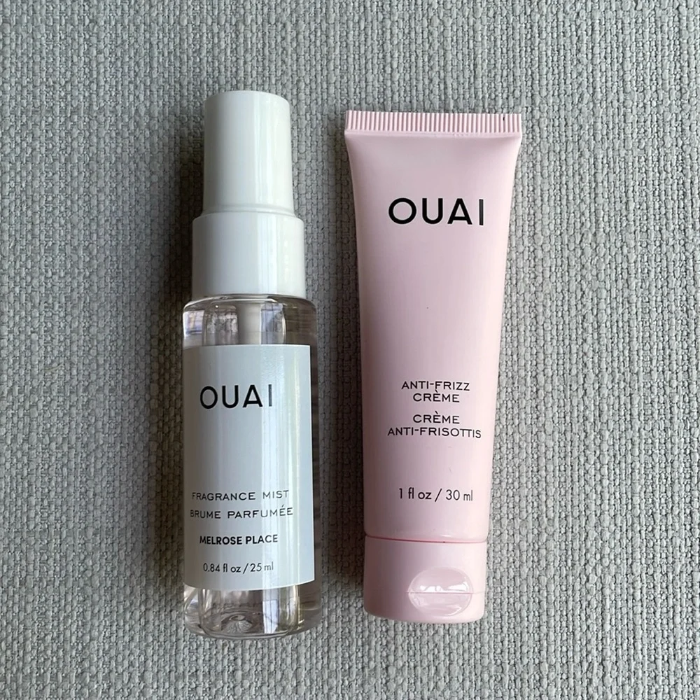 OUAI mini Anti-Frizz Hair Styling Cream and melrose place set